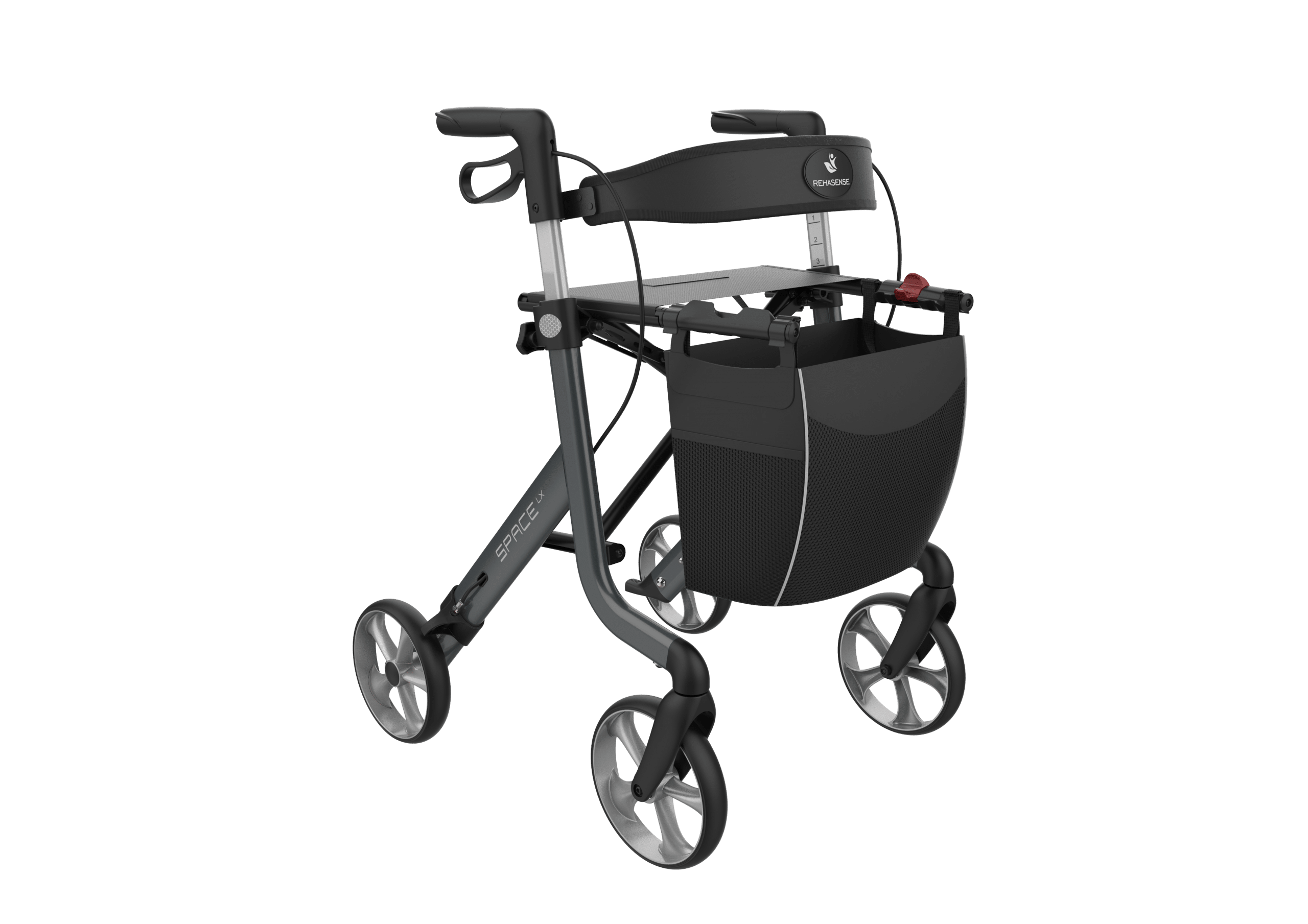 Space LX rollator in grey front side