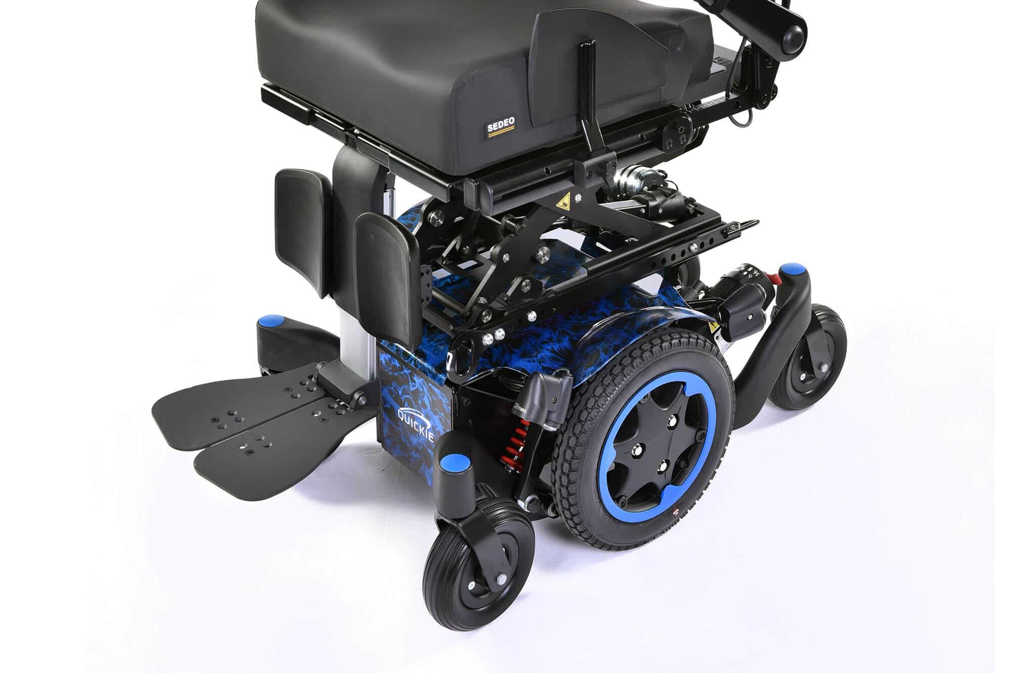 q300m mini powerchair blue and black