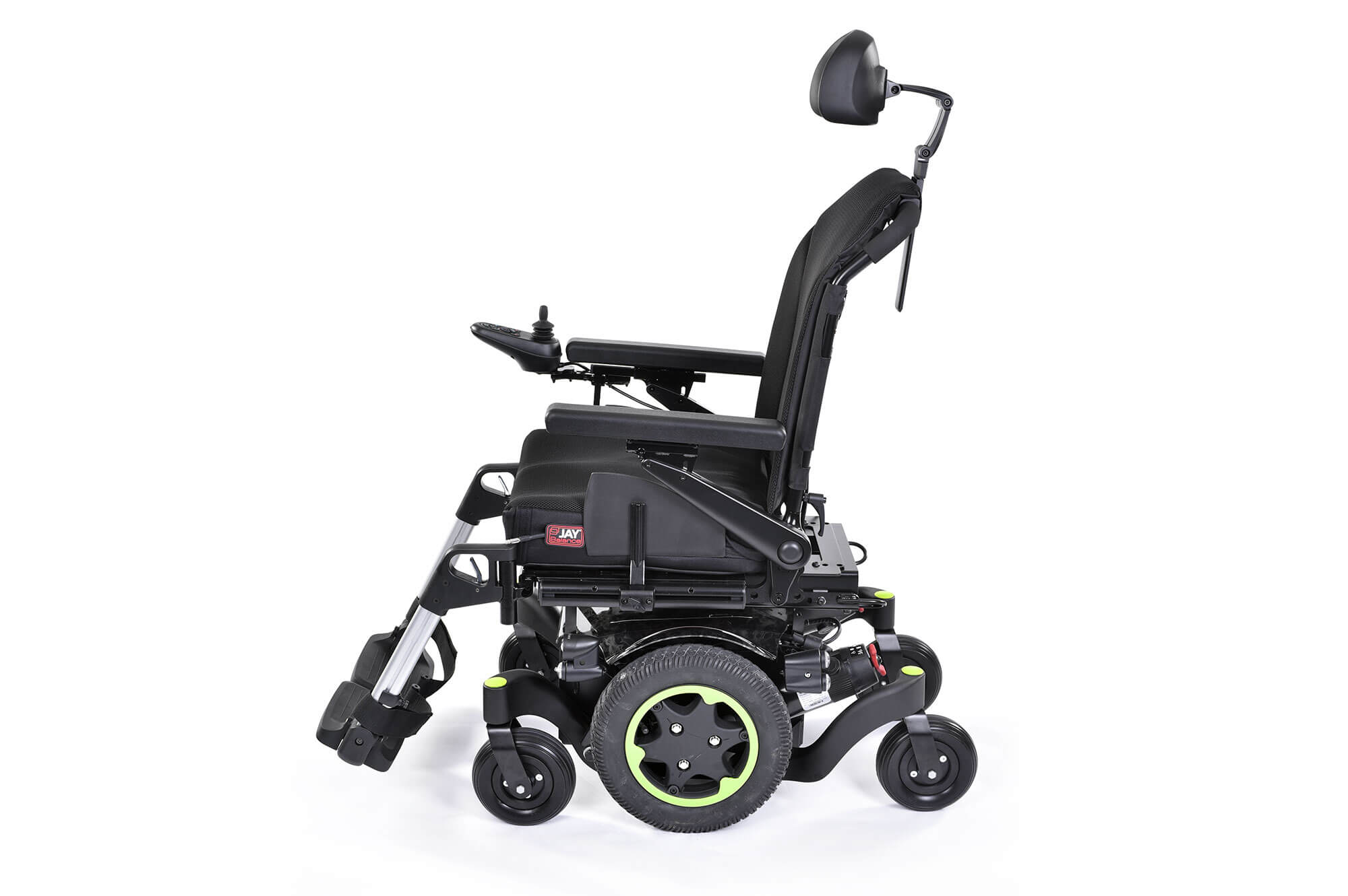 q300m mini powerchair green and black