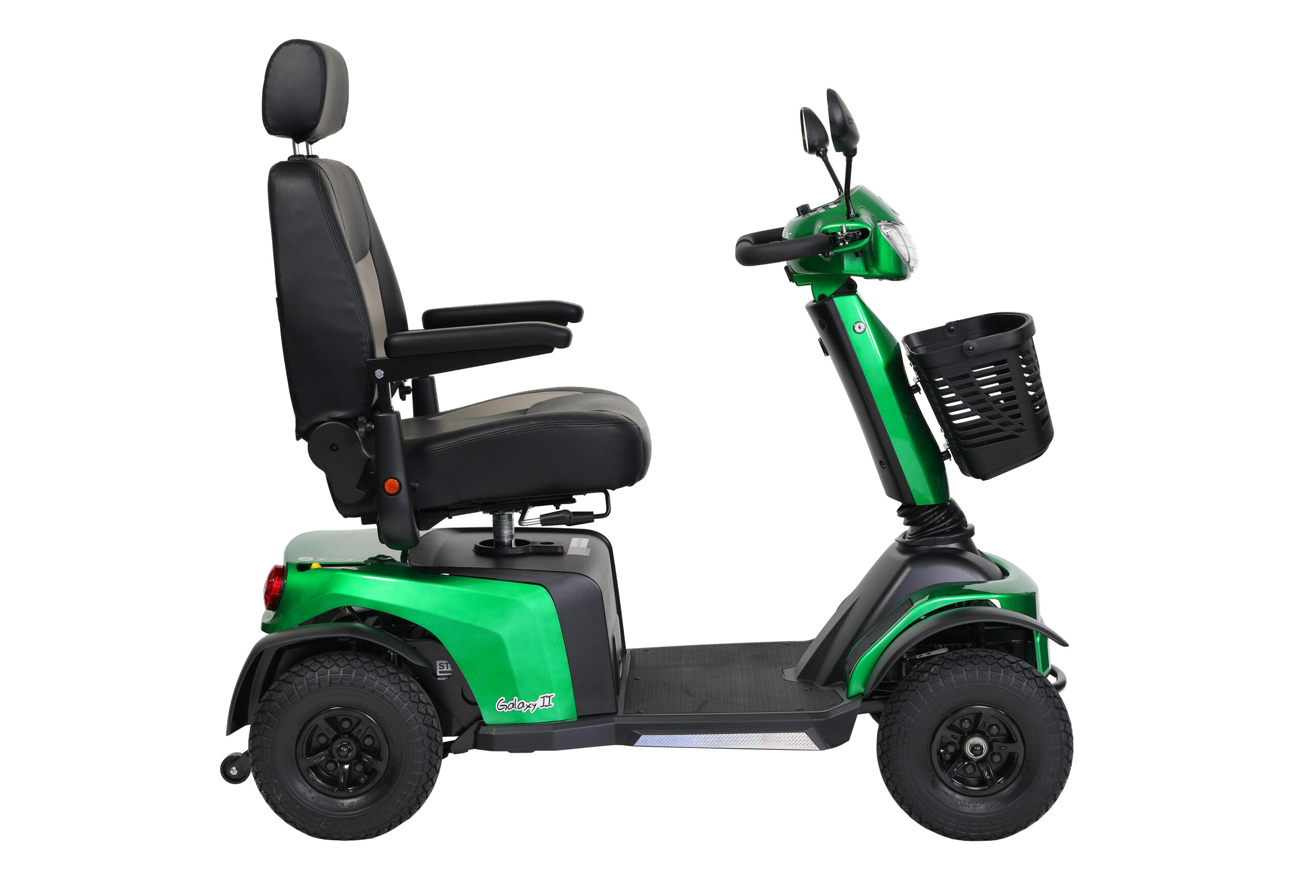 Vanos Excel Galaxy 2 mobility scooter in Green on Derbyshire Mobility website